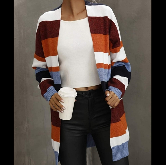 Women's cardigan with Pockets long sleeve sweater - Picture 3 of 3